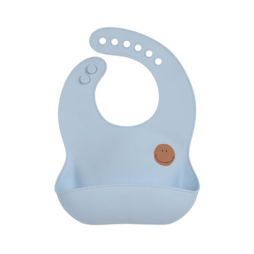 Siliconen slabbetje - Happy Rascals Smile Sky Blue